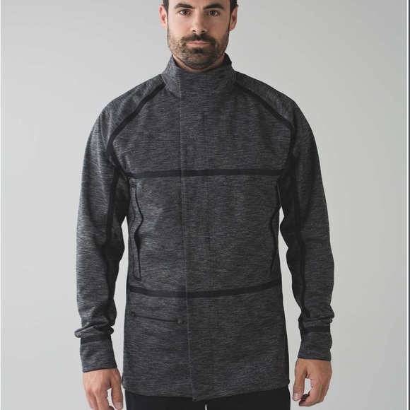 Lululemon Athletica Palindro Black/Heathered Black Mens Reversible Jacket Large - Picture 1 of 12